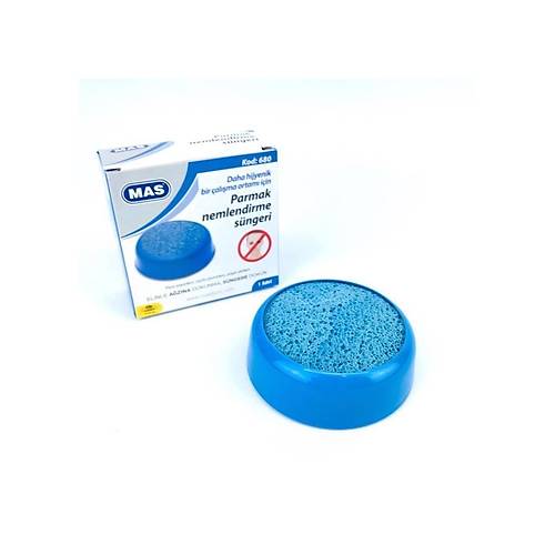 Mas Parmak Nemlendirme Sngeri Mavi 680-4-LI-PKT