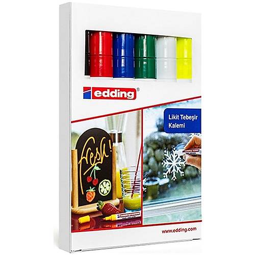 Edding Cam Kalemi (Likit Tebe�ir) 6 L� Kutu Kar���k 4095