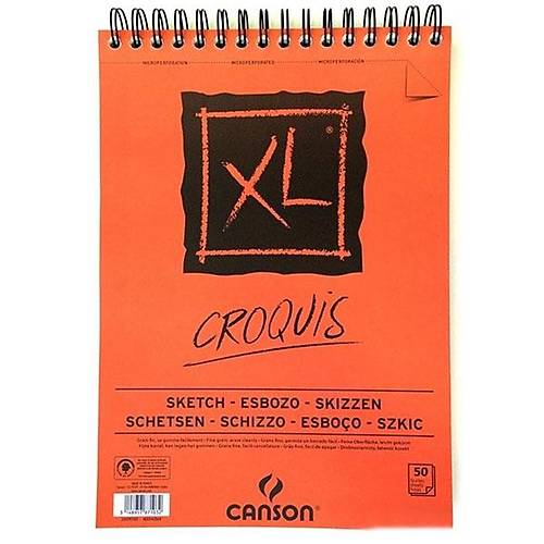Canson Croqu�s XL Eskiz 90 GR �sten Spiralli A5 50 YP