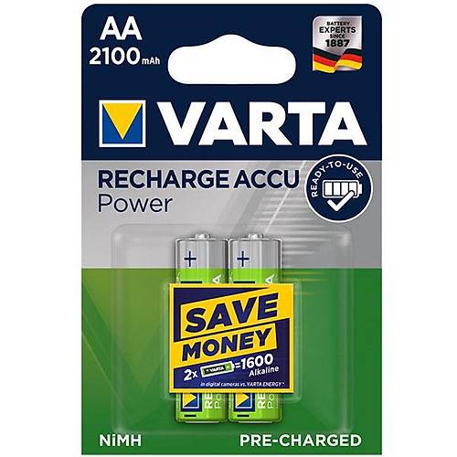 Varta �arjl� Kalem Pil (AA) 2100 MAH 1.2 V 2 L�