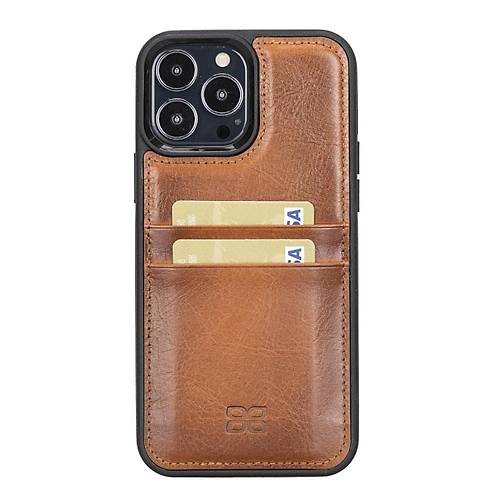 Bouletta Apple iPhone 13 Pro Max Uyumlu Deri Arka Kapak FXCP RST2