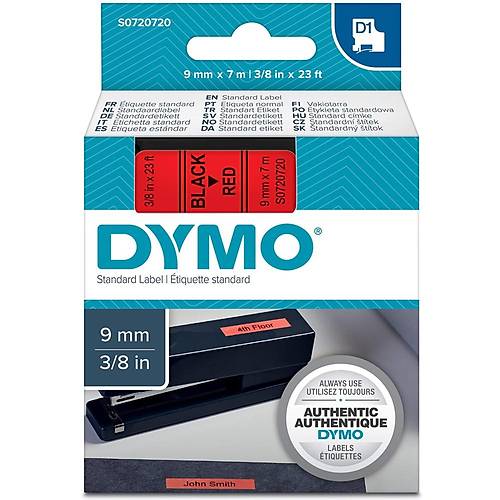 Dymo D1 �erit 9 Mmx7mt K�rm�z�/ Siyah 40917