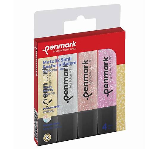 Penmark Fosforlu Kalem 4 L� Kar���k Renk Simli