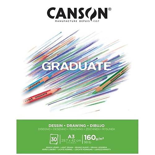 Canson �izim Blo�u Graduate Dess�n Beyaz 30 Syf A3 160 GR