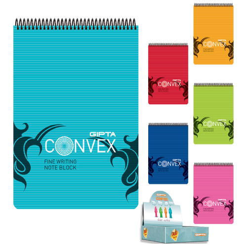 Gpta Bloknot Convex Spiralli Plastik Kapak izgili 100 YP A6 (24 l paket)1648