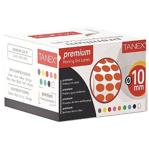 Tanex Nokta Etiketi 5000 Li Tekli Kutu 10 MM Turuncu