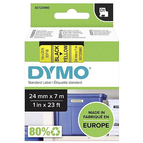 Dymo D1 �erit 24 Mmx7mt Sar�/ Siyah 53718
