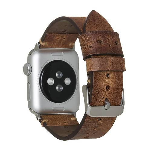 Bouletta Apple Watch Uyumlu Deri Kordon 38-40-41mm Delikli Taba