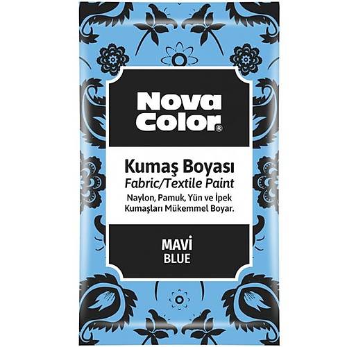 Nova Color Kumaş Boyası Toz 12 Gr Mavi (12 adet) Nc-902