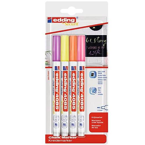 Edding Cam Kalemi 4 L� Blister Fosforlu 4085