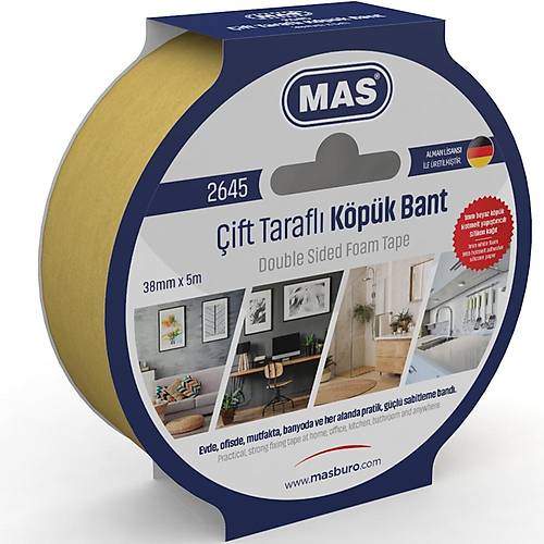 Mas �ift Tarafl� K�p�k Bant 38 MM x 5 M 2645