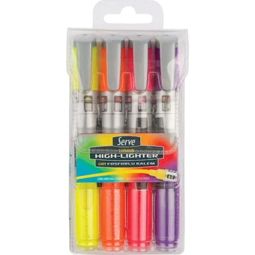Serve Fosforlu Kalem Likit 4 Renk SV-LKT
