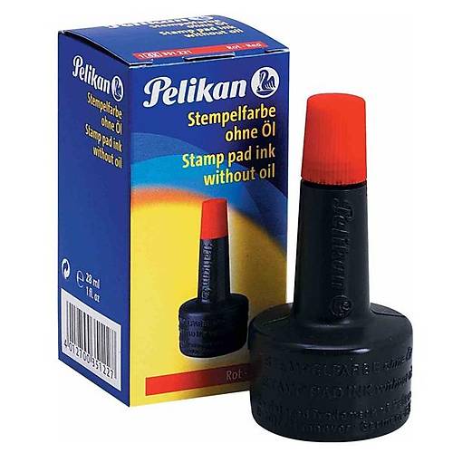 Pelikan Istampa M�rekkebi 28 ML K�rm�z� 351221 ( 10 adet  )