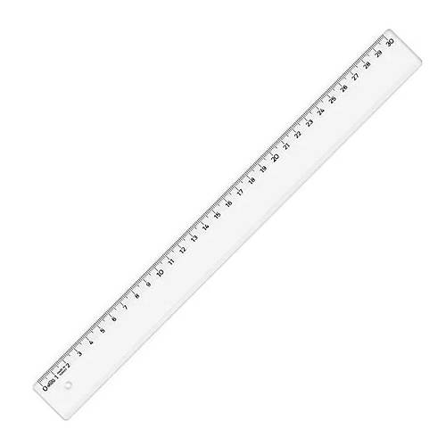 Hatas Geni� Plastik Cetvel (�effaf) 30 Cm 00147
