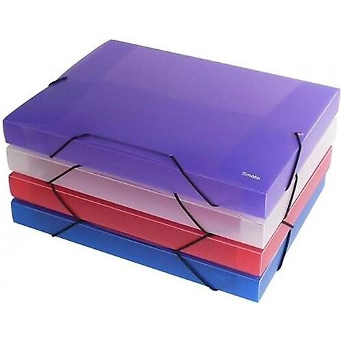 Smato Dosya �pli Ekstra B�lmeli �effaf Mor  (12 li paket,Sadece Mor)W 7537