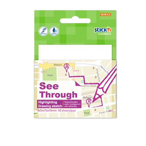 Hopax St�ckn Yap��kanl� Not Ka��d� Yar� Saydam 50 YP 76x76 Beyaz 21712