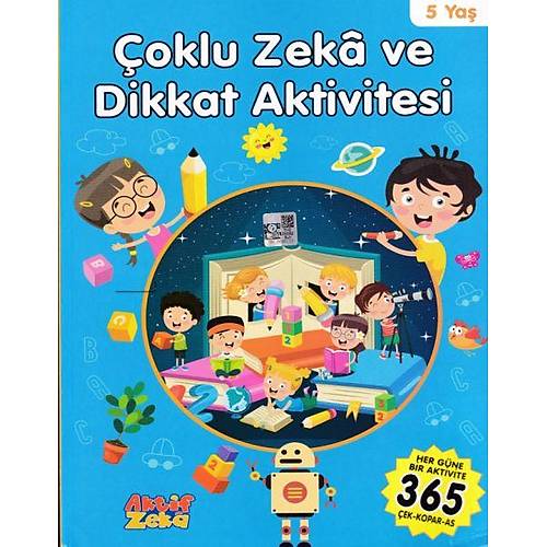 5 Ya oklu Zeka ve Dikkat Aktivitesi - Mavi Kitap