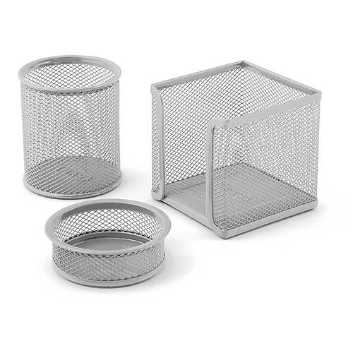 Mas Masa Seti Ata�l�k-Ka��tl�k-Kalemlik 3 L� Metal Perforeli Silver 505
