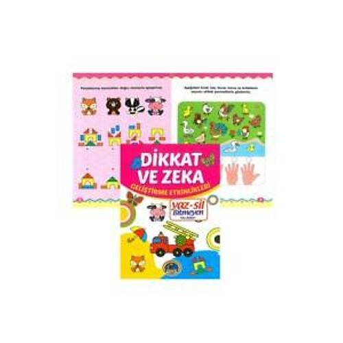 4E Defter Yaz-Sil Dikkat Ve Zeka Geli�tirme Etkinlikleri Karatay Yay�nevi
