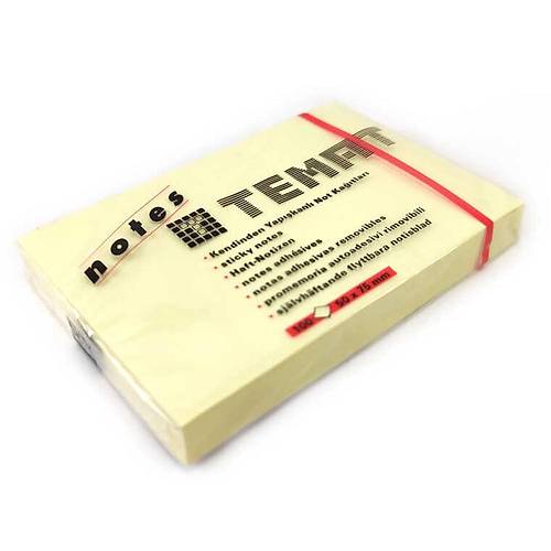 Temat Yap��kanl� Not Ka��d� Pastel Sar� 50x75 MM (12 adet)