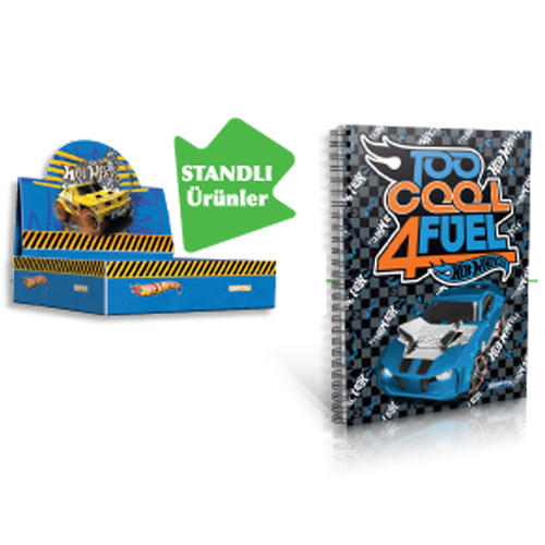 G�pta Not Defteri Spiralli Karton Kapak ( 36 L� Stand ) A6 Hot Wheels 5395