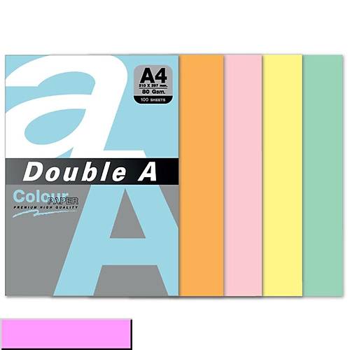 Double A Renkli Ka��t 100 L� A4 80 GR Pastel Flamingo
