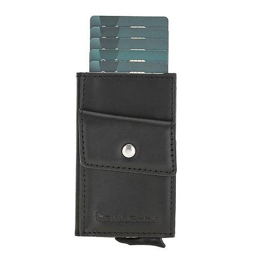 Bouletta Austin Coin Deri Kartlk RST1 Siyah RFID