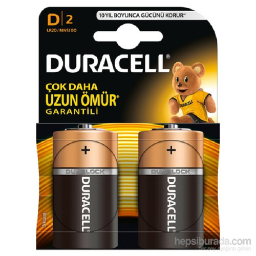 Duracell Alkalin Orta Boy Pil (C)  2 L� Kartela
