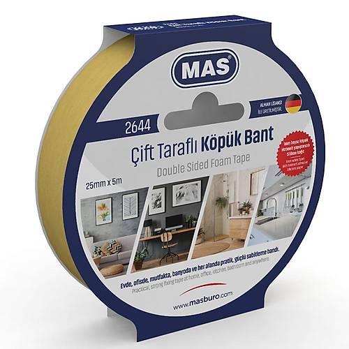 Mas �ift Tarafl� K�p�k Bant 25 MM x 5 M 2644