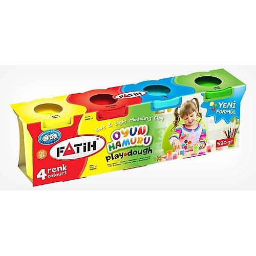 Fatih Oyun Hamuru 520 GR 4 Renk Fosforlu 50065