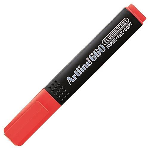 Artline Fosforlu Kalem Kesik U�:1,0-4,0 MM F.K�rm�z� 660