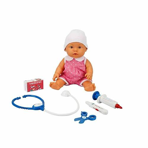 Sunman Oyuncak Bebelou Doktor Zaman� Sesli Bebek Seti 35 Cm