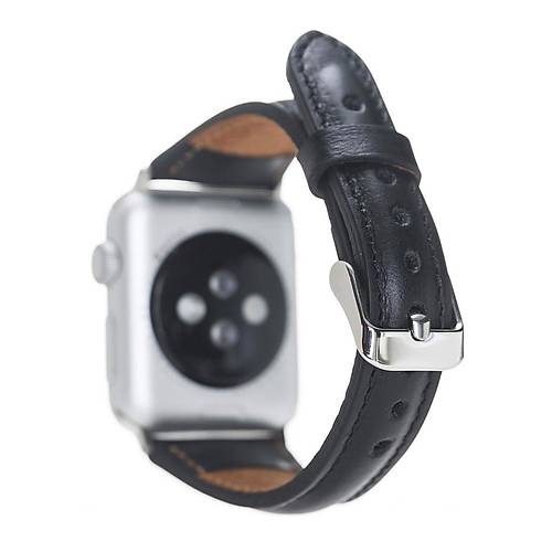 Bouletta Apple Watch Uyumlu Deri Kordon 38-40-41mm Slim RST1 Siyah