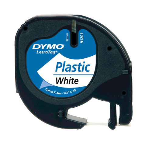 Dymo Letratag �erit Plastik 12 MMx4 MT Beyaz 91201 59422