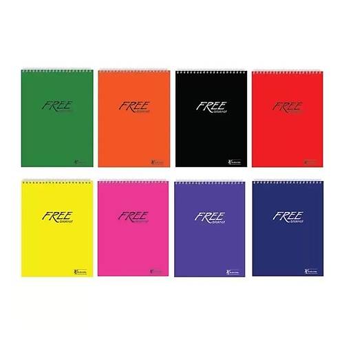 Keskin Color Bloknot Free Office Spiralli A4 80 YP Kare