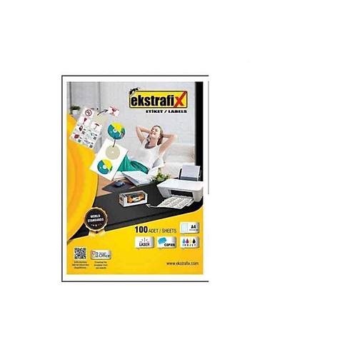 Ekstrafix Laser Etiket 100 YP 105x56 Laser-Copy-Inkjet F�X-5510