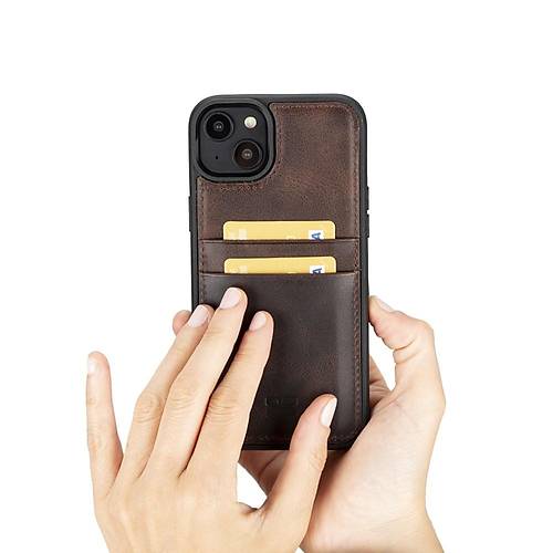 Bouletta Apple iPhone 14 Plus Uyumlu Deri Arka Kapak FXCP V4EF