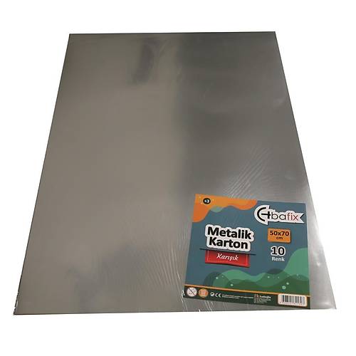 Bafix Metalik Karton 50x70 Cm Kar���k Renk-10-PKT