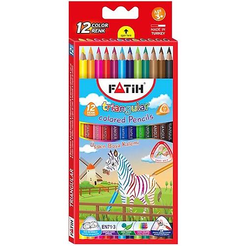 Fatih Kuru Boya Jumbo ��gen Triangular Tam Boy 12 Renk 33490