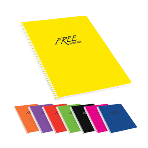 Keskin Color Spiralli Defter (6 adet) Free Plastik Kapak Kareli 120 YP A4 320452-99
