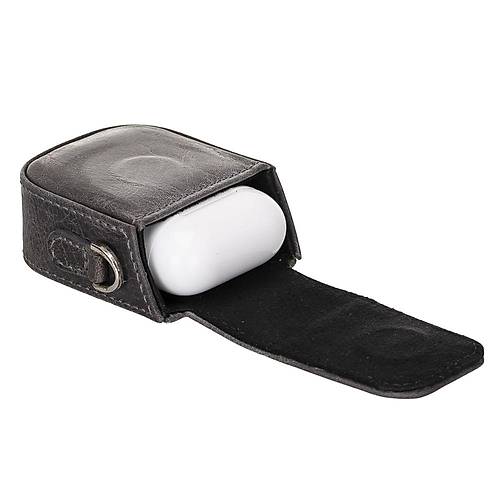 Bouletta Jojo Apple AirPods 2.nesil Uyumlu Deri Klf TN18 Gri