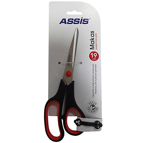 Cassa B�ro Makas� Inoxy 19 Cm Siyah K�rm�z�