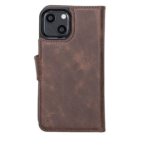 Bouletta Apple iPhone 13 Mini Uyumlu Deri Czdanl Klf TN3