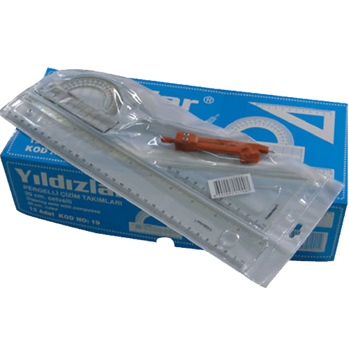 Y�ld�zlar �izim Tak�m� Pergelli 30 CM(1 kutu 12 adet)