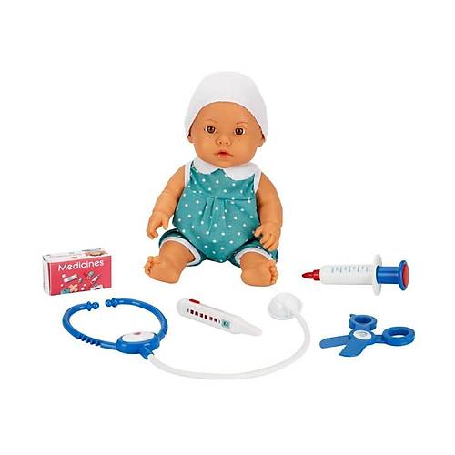 Sunman Oyuncak Bebelou Doktor Zaman� Sesli Bebek Seti 35 Cm