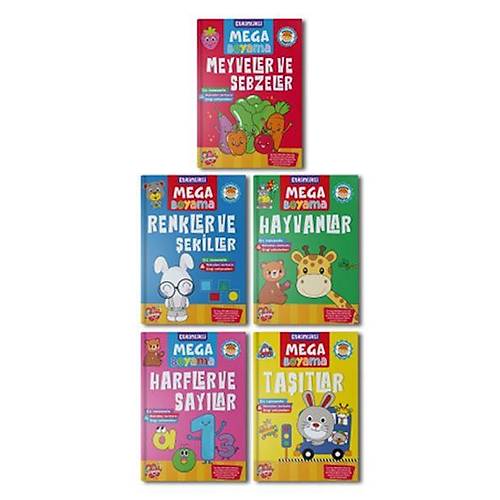 Etkinlikli Mega Boyama Serisi - 5 Kitap Takm