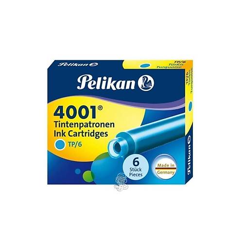 Pelikan Dolma Kalem Kartu�u K���k Turkuvaz 6 LI 4001