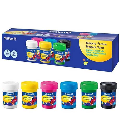 Pelikan Guaj Boya Tempera 6 Renk 25 ML