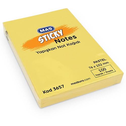 Mas Yap��kanl� Not Ka��d� 100 Syf 76x102 Pastel Sar� 3657