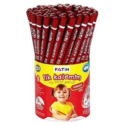 Fatih Kur�un Kalem Jumbo ��gen Ba�lang�� Kalemi K�rm�z� (12 adet)